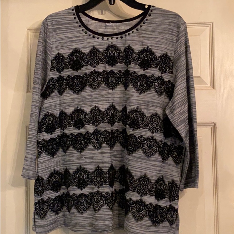 Black & Grey Top